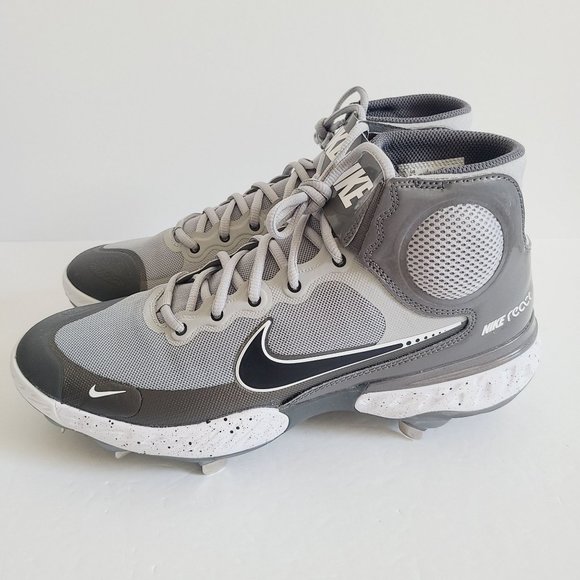 NEW Nike Alpha Huarache Elite 3 Mid Baseball Cleats CK0745-010 Size 7 Gray
